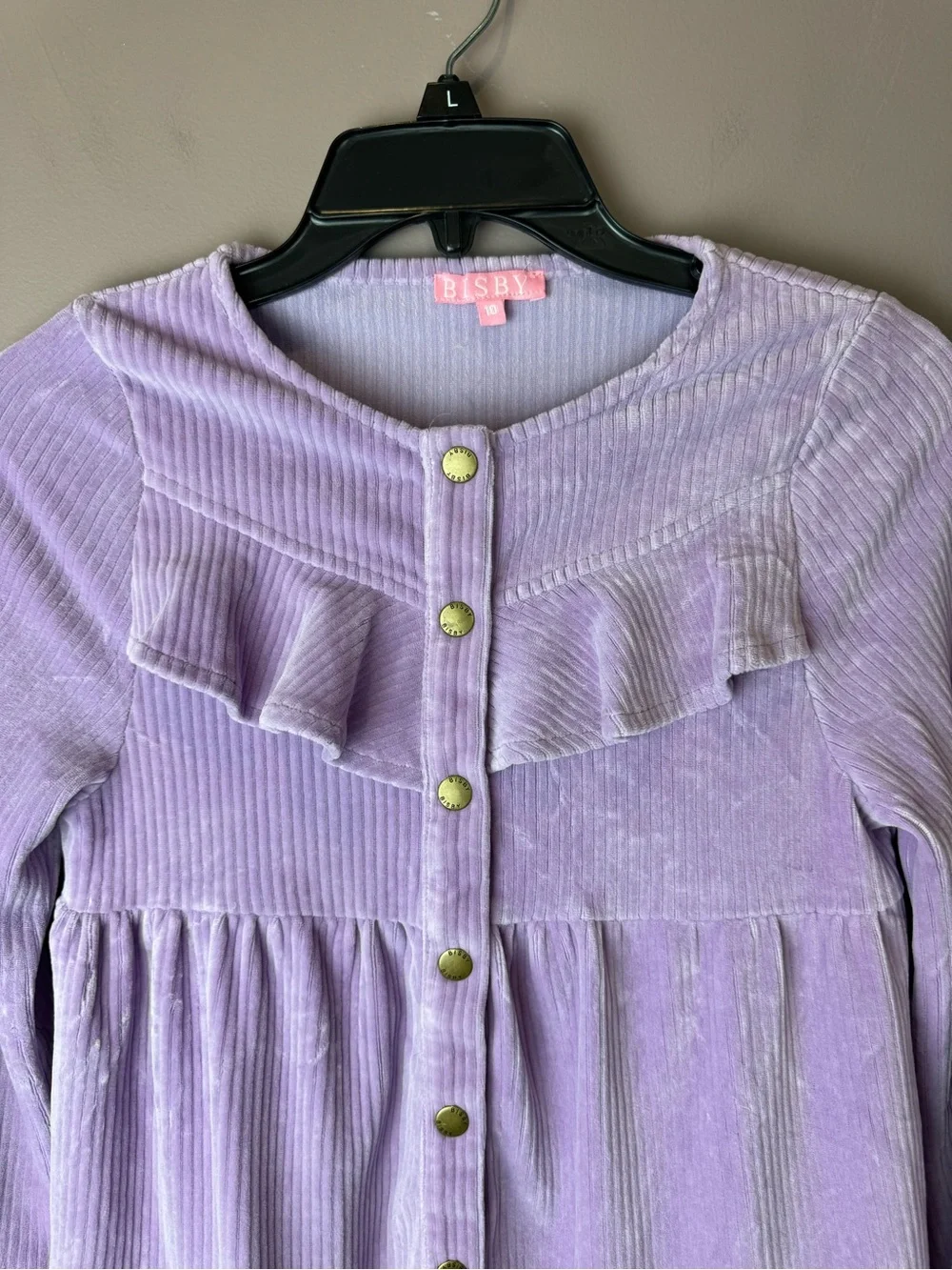 Bisby Purple Long Sleeve Dress - Kids Sz 10